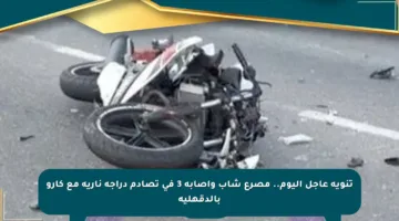 تنويه عاجل اليوم.. مصرع شاب وإصابة 3 في تصادم دراجة نارية مع كارو بالدقهلية